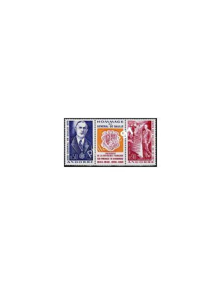 Timbre ANDORRE FRANÇAIS - n° 225 A - DE GAULLE