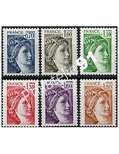 Série n° 2056 à 2061 Type Sabine de Gandon,b collection timbres France