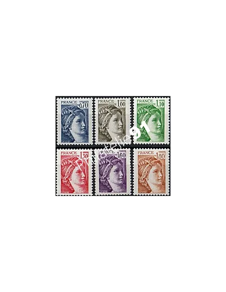 Série n° 2056 à 2061 Type Sabine de Gandon,b collection timbres France