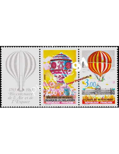 Timbre n° 2262A - Bicentenaire air et espace (logo à gauche)