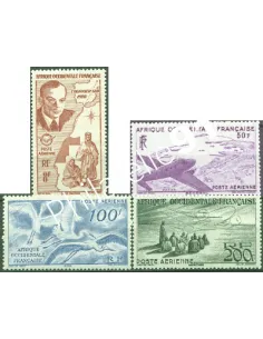 A.O.F. P.A. n° 11 à 14. Vols sur l'AOF, timbres des colonies françaises