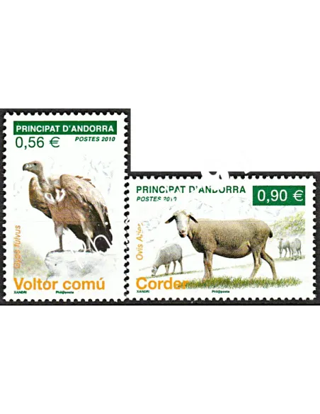 ANDORRE FRANÇAIS n° 690 à 691, Faune, timbres andorre