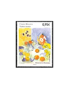 ANDORRE FRANÇAIS n°697,Art. Oeuvre de Carme Massana, timbre andorre
