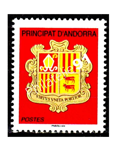 ANDORRE FRANÇAIS n° 699, Série courante. Armoiries, timbre andorre