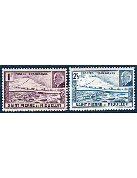ST PIERRE & MIQUELON, n°210 à 211, timbres dom tom