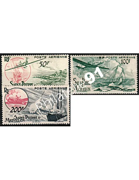 St Pierre et Miquelon, PA n°18 à 20, timbres des colonies francaises