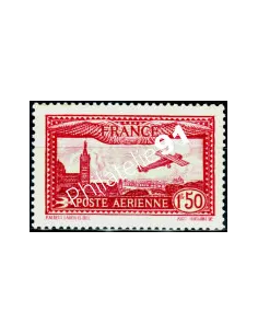 Timbre de France - Poste Aérienne n° 5 - Avion survolant Marseille