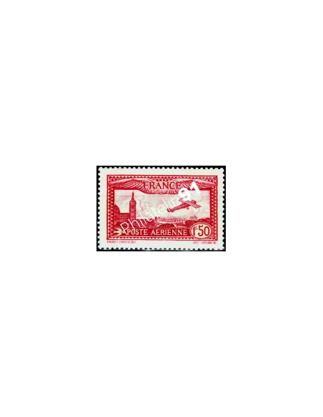 Timbre de France - Poste Aérienne n° 5 - Avion survolant Marseille