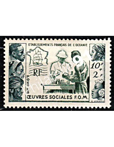 OCEANIE, n° 201, Oeuvres sociales, timbres des colonies francaises