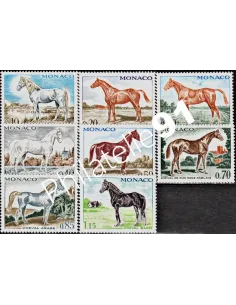 MONACO n° 831 à 838, Chevaux de sang, timbres de Monaco