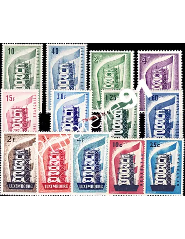 Année complète de timbres EUROPA 1956 - collection timbres EUROPA