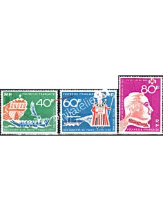 Timbres e POLYNÉSIE - P.A. n°  22 à 24, timbres des Dom Tom