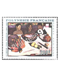 Timbre de POLYNÉSIE PA n° 25, Gauguin, le repas, timbres des Dom Tom