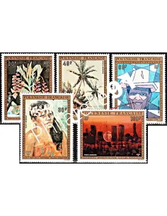 Timbres de POLYNÉSIE - PA n°84 à 88, Art, peintres, timbres des Dom Tom