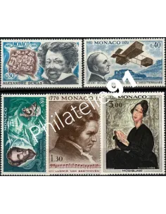 MONACO n° 839 à 843, Commémorations, timbres de Monaco