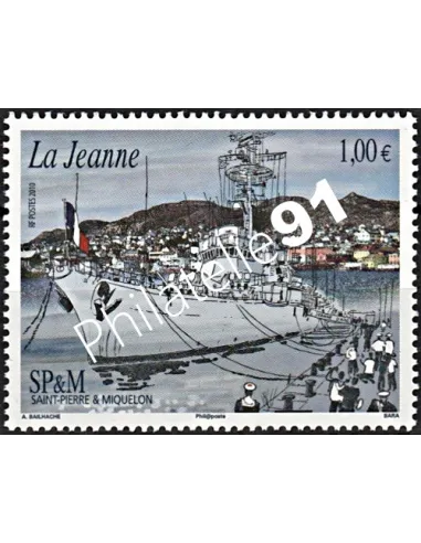 Timbre de Saint-Pierre et Miquelon n° 978, navire, collection dom tom