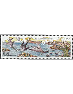 Timbre de Saint-Pierre et Miquelon n°  984, chasse, collection dom tom