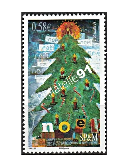 Timbre de Saint-Pierre et Miquelon n° 990, Noël, collection dom tom