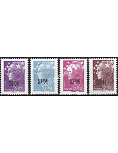 Timbres de Saint-Pierre et Miquelon n° 995 à 998, collection dom tom