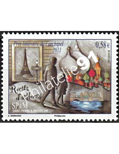 Timbre de Saint-Pierre et Miquelon n° 1001, collection Dom-Tom