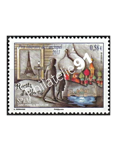 Timbre de Saint-Pierre et Miquelon n° 1001, collection Dom-Tom