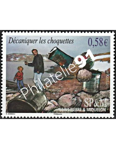 Timbre de Saint-Pierre et Miquelon n° 1008, collection Dom-Tom