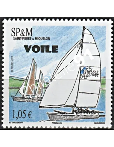 Timbre de Saint-Pierre et Miquelon n° 1009, Voiliers, collection Dom-Tom