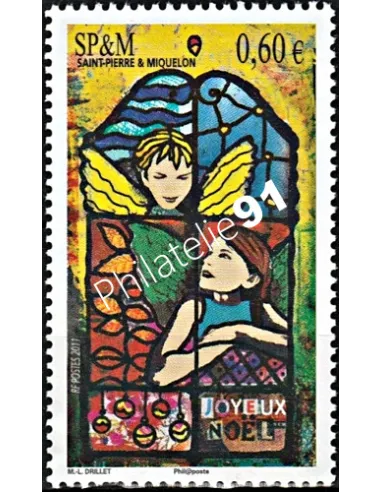 Timbre de Saint-Pierre et Miquelon n° 1023, Noël, collection Dom-Tom