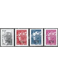 Timbres de Saint-Pierre et Miquelon n° 1026 à 1029, collection Dom-Tom