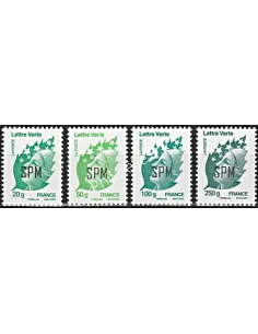 Timbres de Saint-Pierre et Miquelon n° 1038 à 1041, collection Dom-Tom