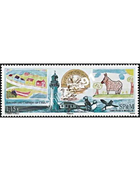 Timbre de Saint-Pierre et Miquelon n° 1051, Poitou, collection Dom-Tom