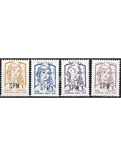 Timbres de Saint-Pierre et Miquelon n° 1089 à 1092, collection Dom-Tom