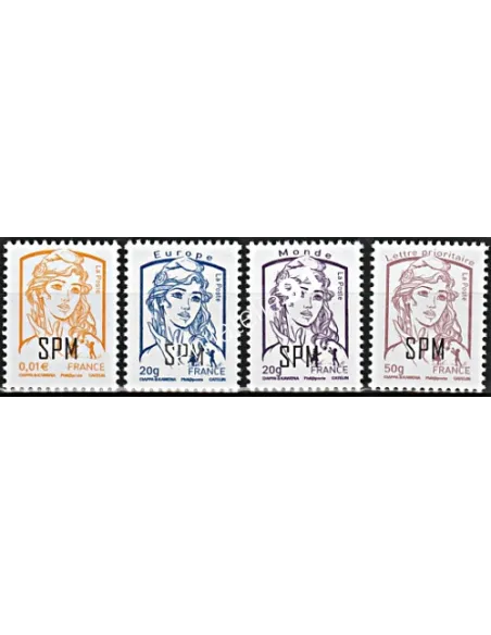 Timbres de Saint-Pierre et Miquelon n° 1089 à 1092, collection Dom-Tom