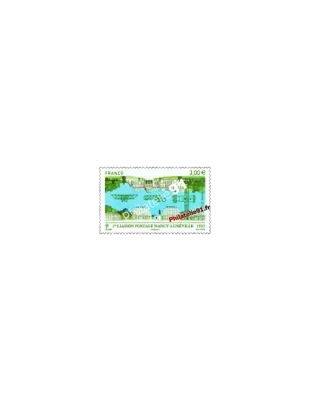 Timbre de Poste Aérienne n° 75 - 1ère liaison postale Nancy-Lunéville en 1912