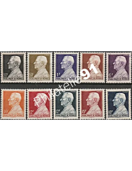 MONACO - n° 302 à 306 -Timbres Monaco