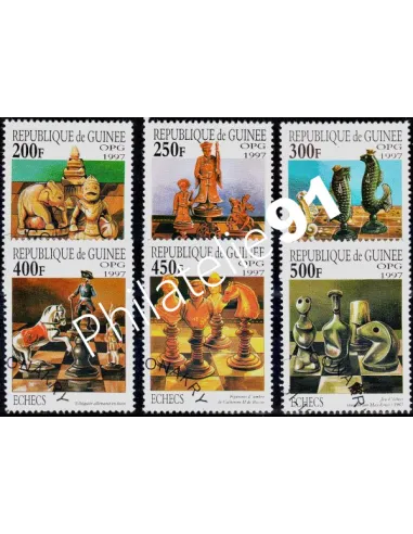 GUINEE - n° 1134 AK à 1134 AQ - ECHECS