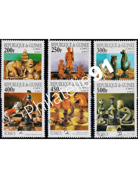 GUINEE - n° 1134 AK à 1134 AQ - ECHECS
