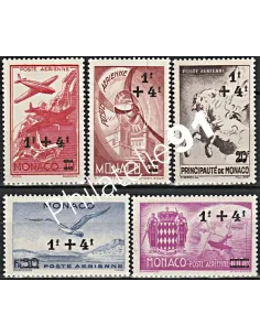 MONACO PA n° 8 à 12 charnière, collection timbres de Monaco