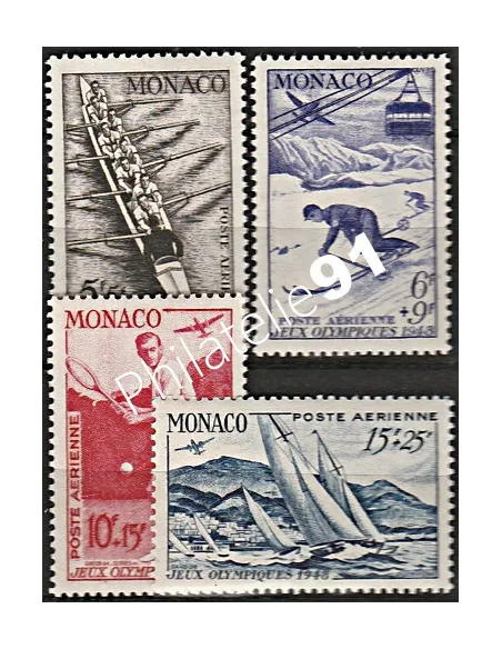 MONACO, PA n° 32 à 35 neufs, collection timbres Monaco