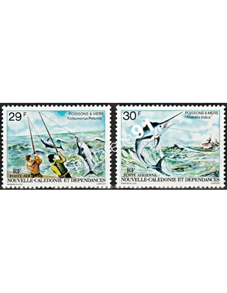Nouvelle-Calédonie  PA n° 192-193, poissons, Timbres Dom Tom