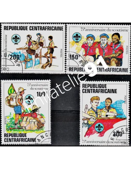 REPUBLIQUE CENTRAFRICAINE - n° 491 à 494 - Scouts