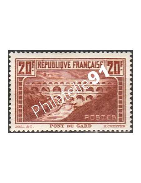 Timbre de France n° 262 - Pont du Gard, collection timbres de France