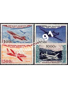 Timbre de France n° 30 à 33 - Poste Aérienne - Prototypes