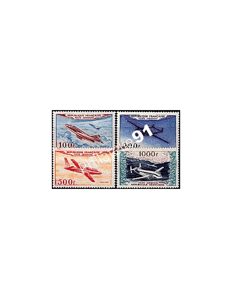 Timbre de France n° 30 à 33 - Poste Aérienne - Prototypes