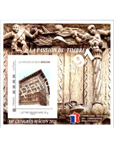 Bloc ffap n°10 MACON 2015, Passion du timbre, collection timbres France