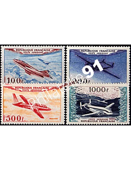 Timbre de France n° 30 à 33 - Poste Aérienne - Prototypes