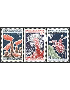 NOUVELLE CALEDONIE n°322-24, Aquarium de Nouméa, timbres dom tom