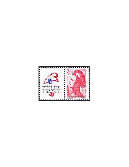 Timbre n° 2461 - "Philexfrance '89" - vignette à gauche