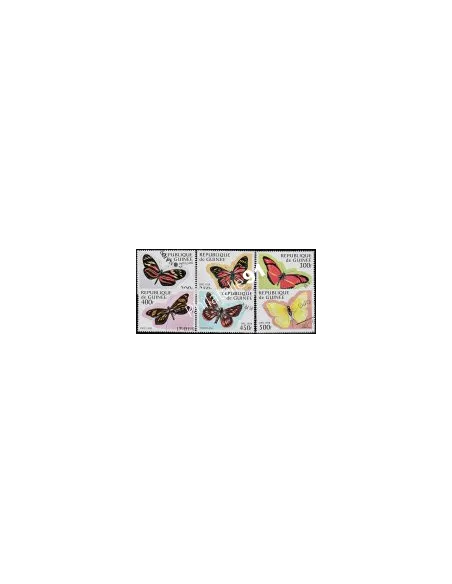 GUINEE - n° 1161 A à 1161 F - PAPILLONS