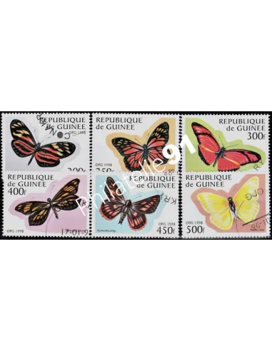 GUINEE - n° 1161 A à 1161 F - PAPILLONS